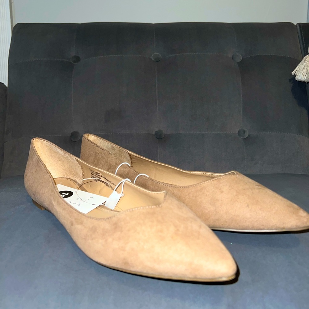 Tan flats brand new with tag